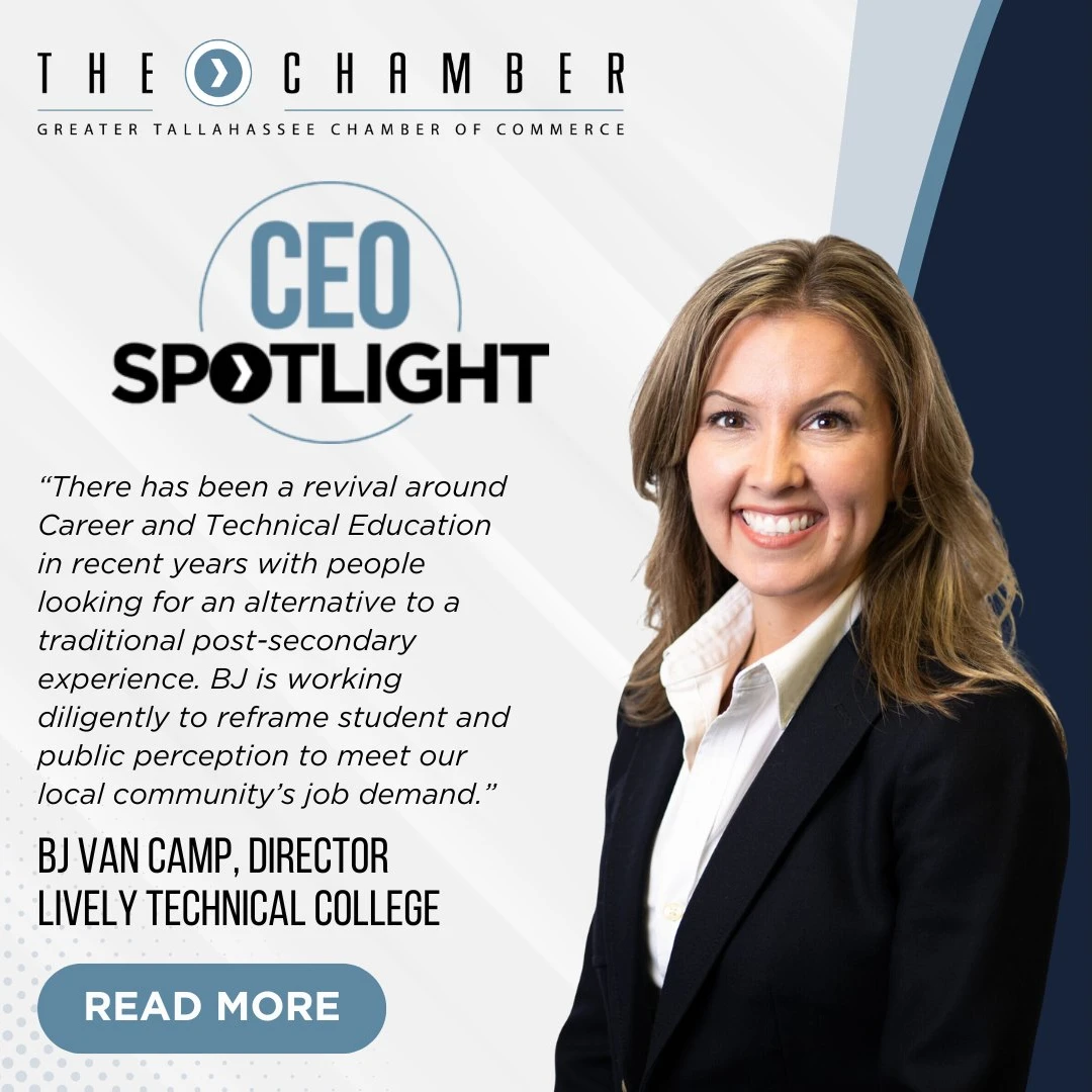 The Tallahassee Chamber Spotlights BJ Van Camp, Director at Lively Technical College